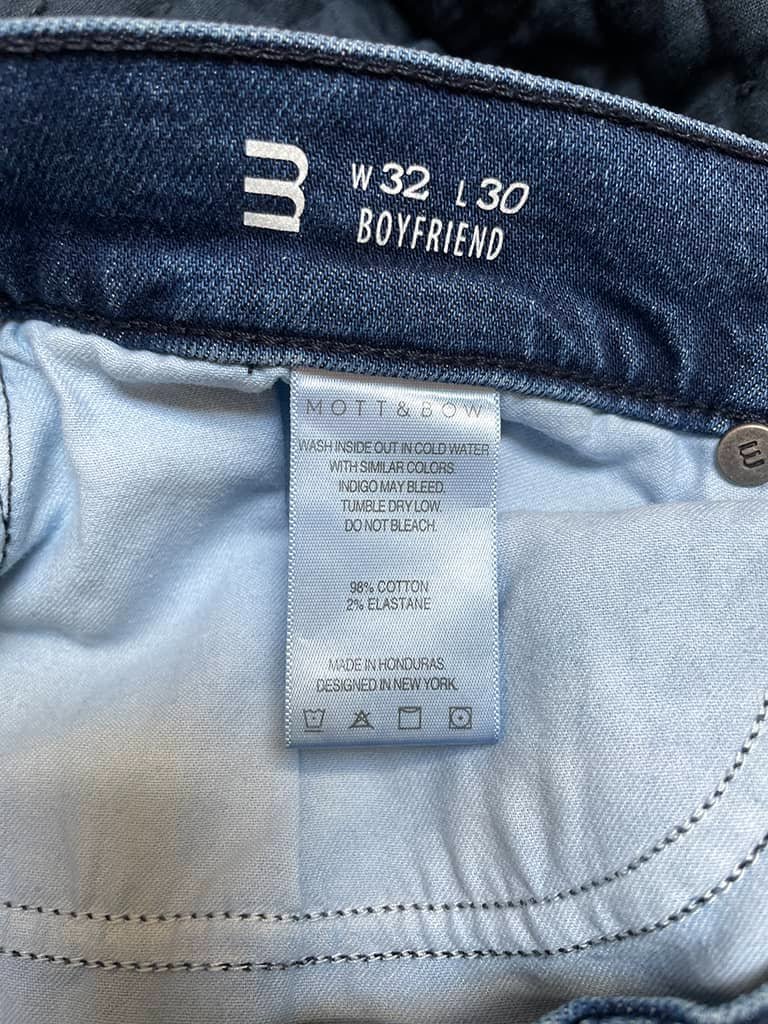 Mott & Bow Ludlow Slim Boyfriend Jeans In Medium Blue Wash 32x30 — image 8 of 8